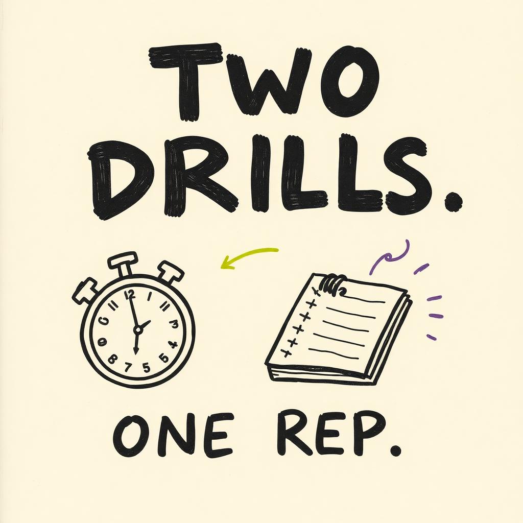 Cover art for Two Drills. One Rep. Actual Behavior Change.